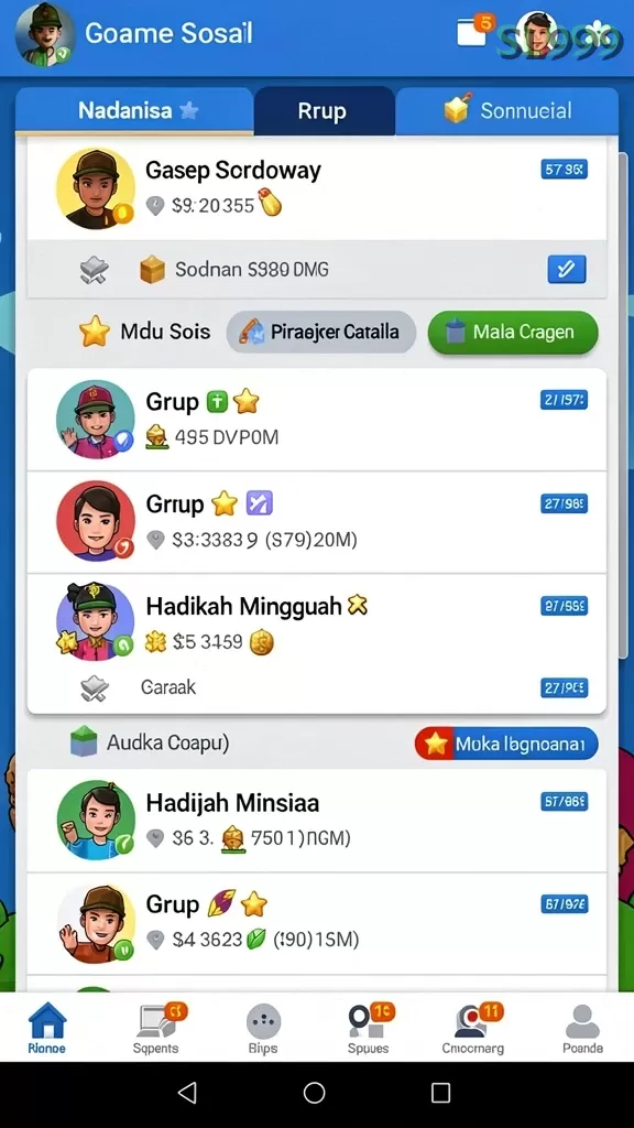Cuplikan layar QTGAME — aktivitas