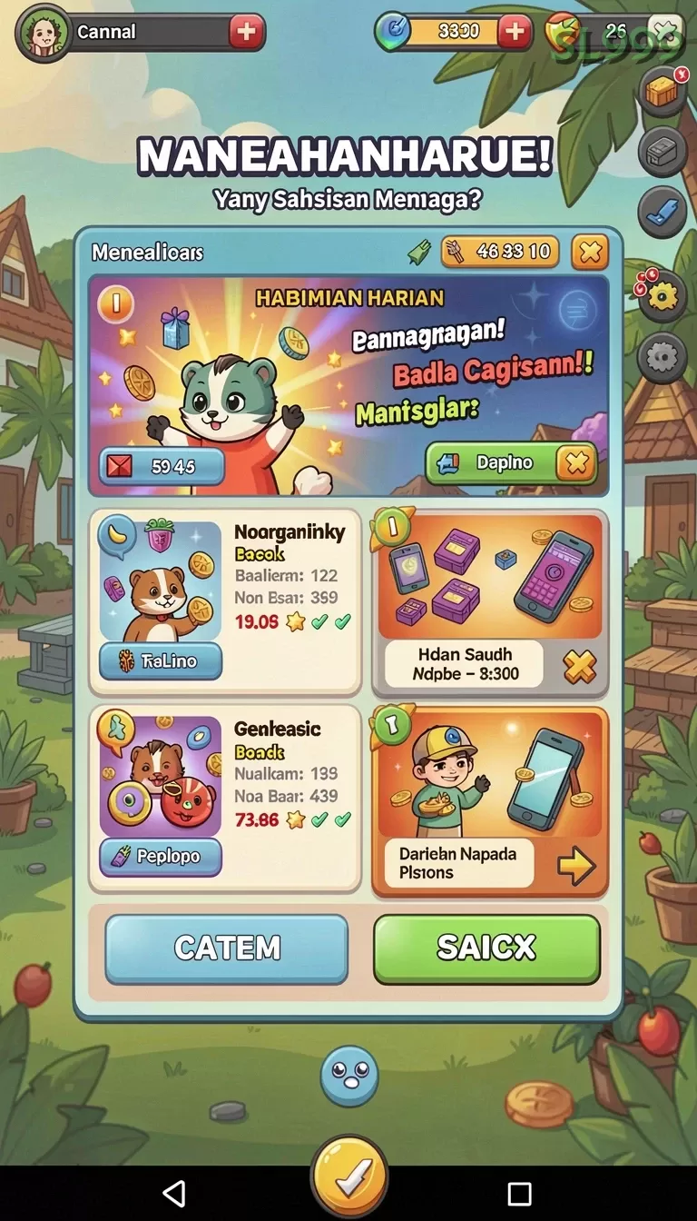 Cuplikan layar IDRGAME — menu navigasi