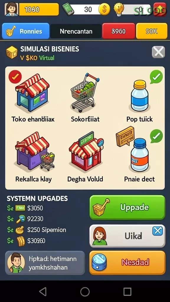 Cuplikan layar SURGA11 — menu navigasi